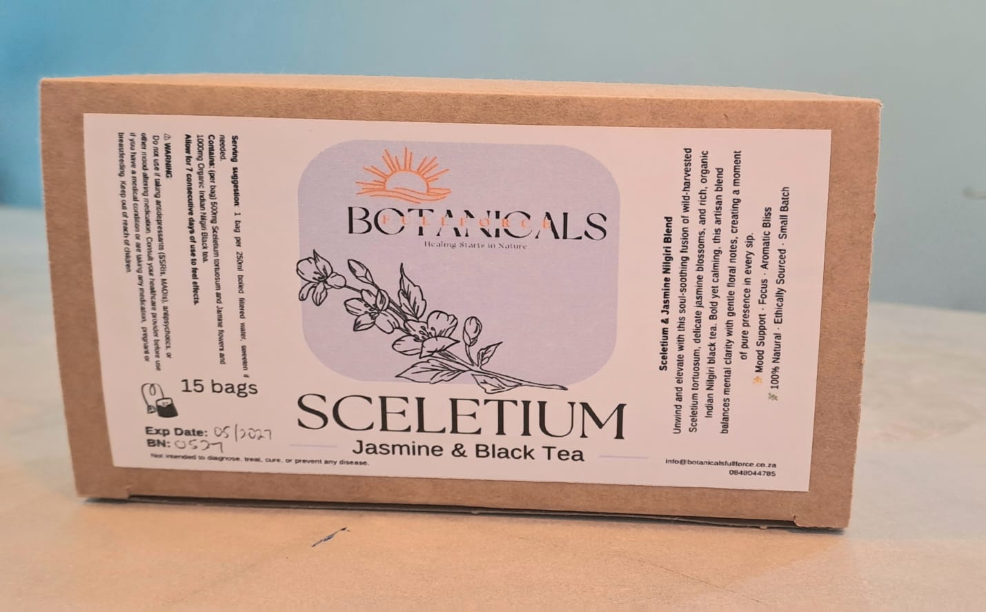 Botanicals FullForce Tea -Sceletium, Black tea and Jasmine